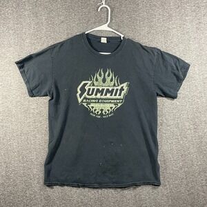 Summit Racing Flames Turbo Nitrous Pro Charger Y2k Thrashed Faded Black Large